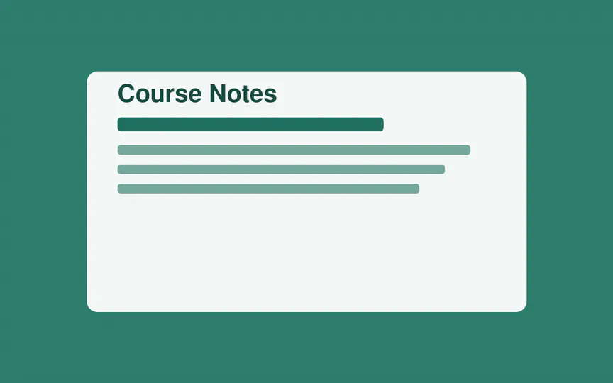 Important Course Notes (Template)